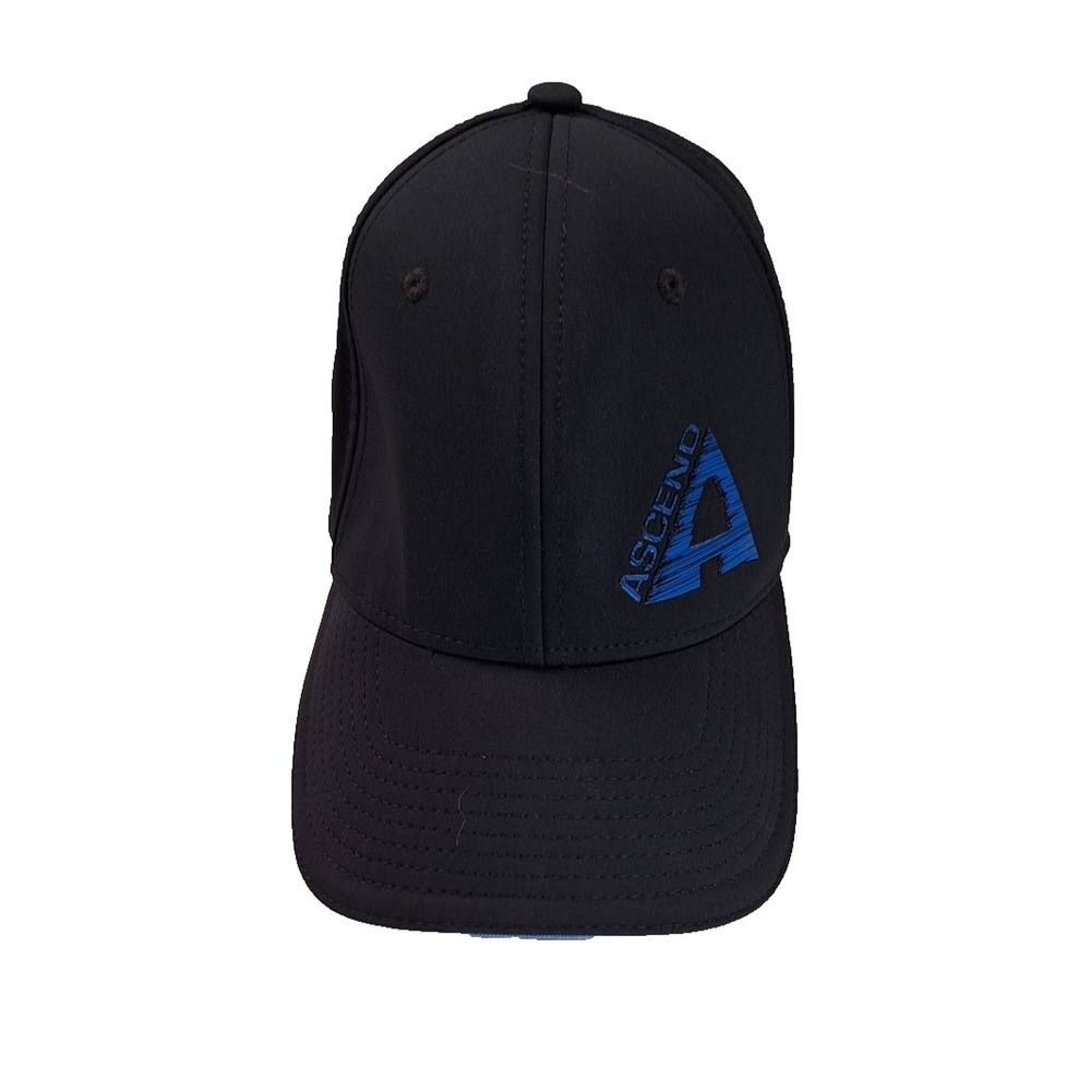 Ascend Black With Blue Logo Fitted